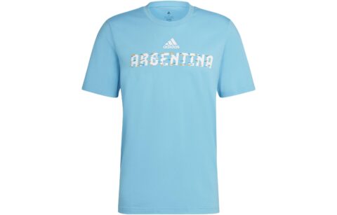 Adidas Argentina Soccer Jerseys Men's Blue Moderate Straight Fit