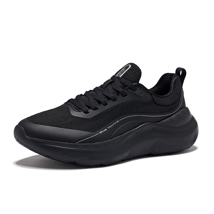 Erke Cushioning Rebound Slip Resistant Low top Training City Commuting Running Shoes Women’s Jet Black