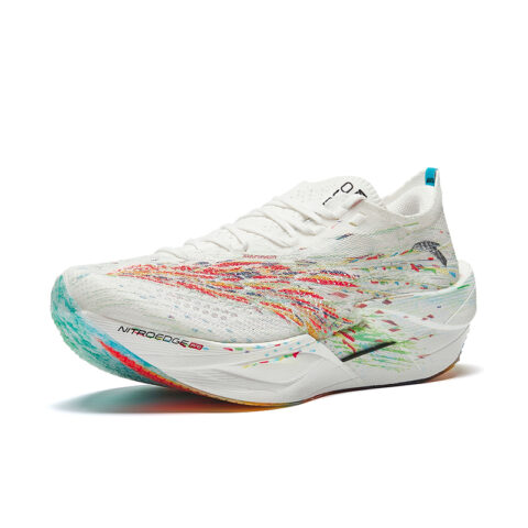 ANTA C202 6.0 PRO Running Shoes Women’s Low Top Papyrus White, Fiery Red, Fluorescent Equatorial Green