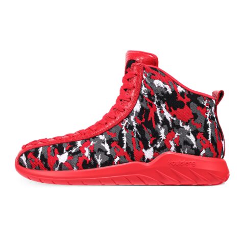 SOULSFENG Mid top Basketball Shoes Unisex Red