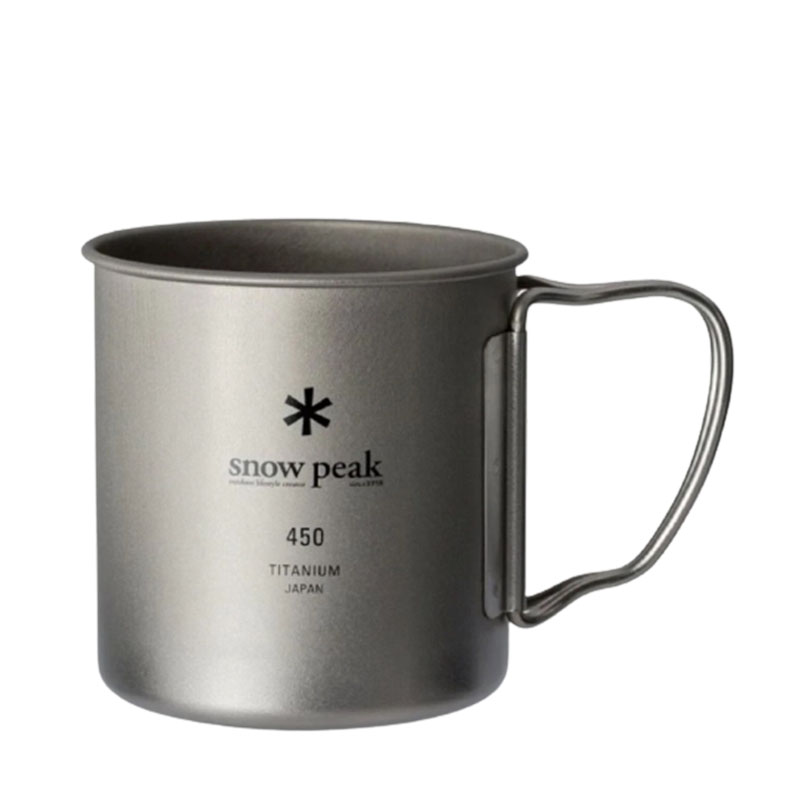 Snow Peak Outdoor Water Equipment 450ml Camping Single Layer Titanium Cup