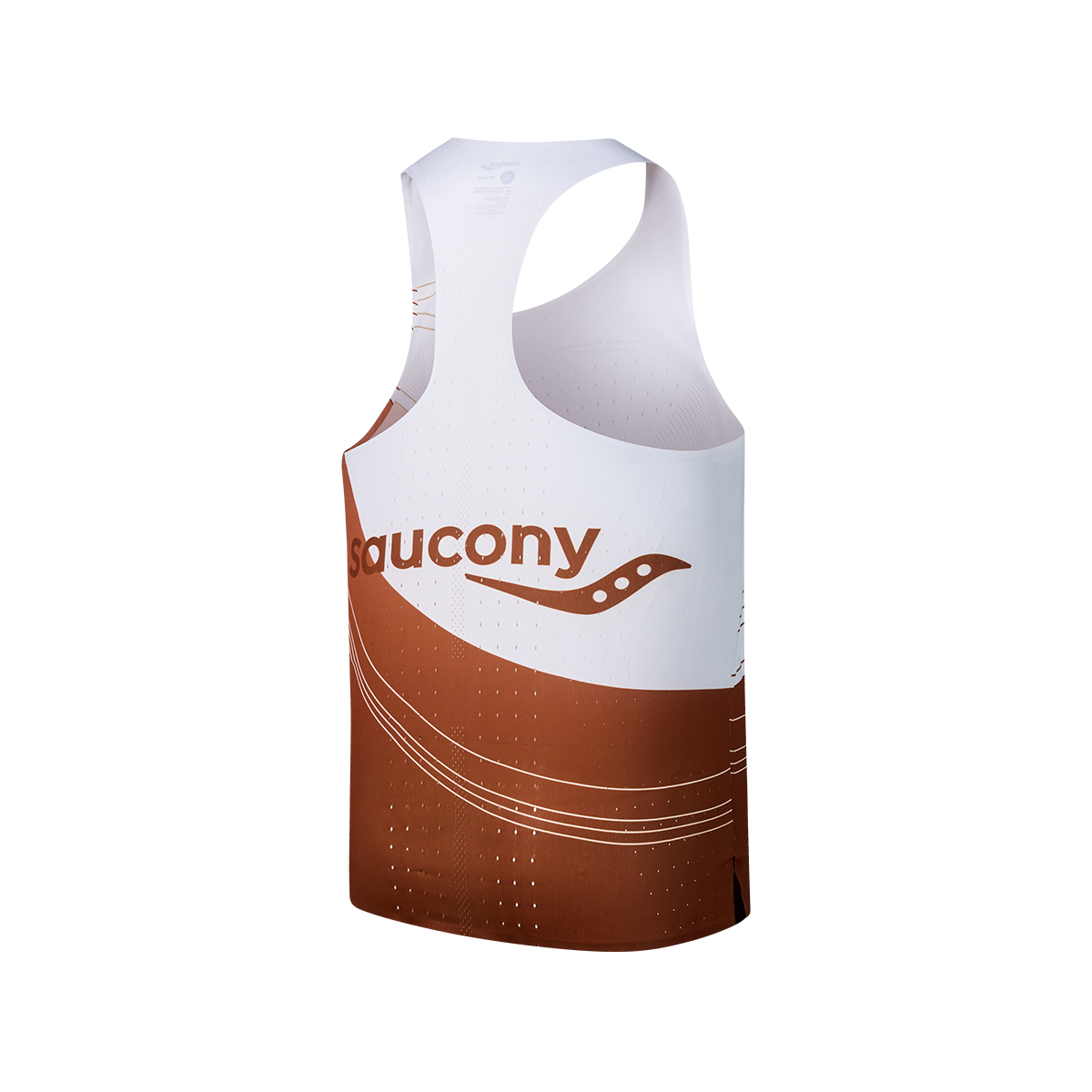 Saucony Running Tank Top Men’s Gingerbread Orange Gradient Print