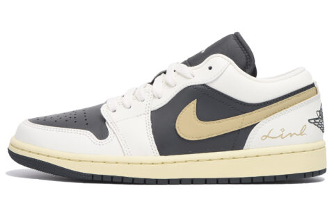Jordan Air Jordan 1 Synthetic Leather Slip Resistant Abrasion Resistant Low top Vintage Basketball Shoes Women’s