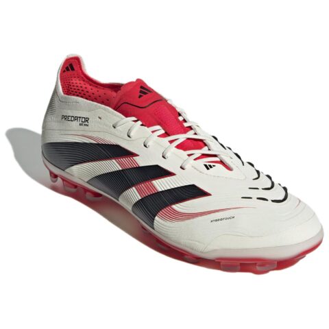 Adidas PREDATOR ELITE Slip Resistant Abrasion Resistant Soccer Shoes Unisex White Red