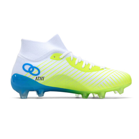 ATAY Fashion Trend Slip Resistant Abrasion Resistant Slip Resistant Abrasion Resistant Soccer Shoes Unisex Neon Green