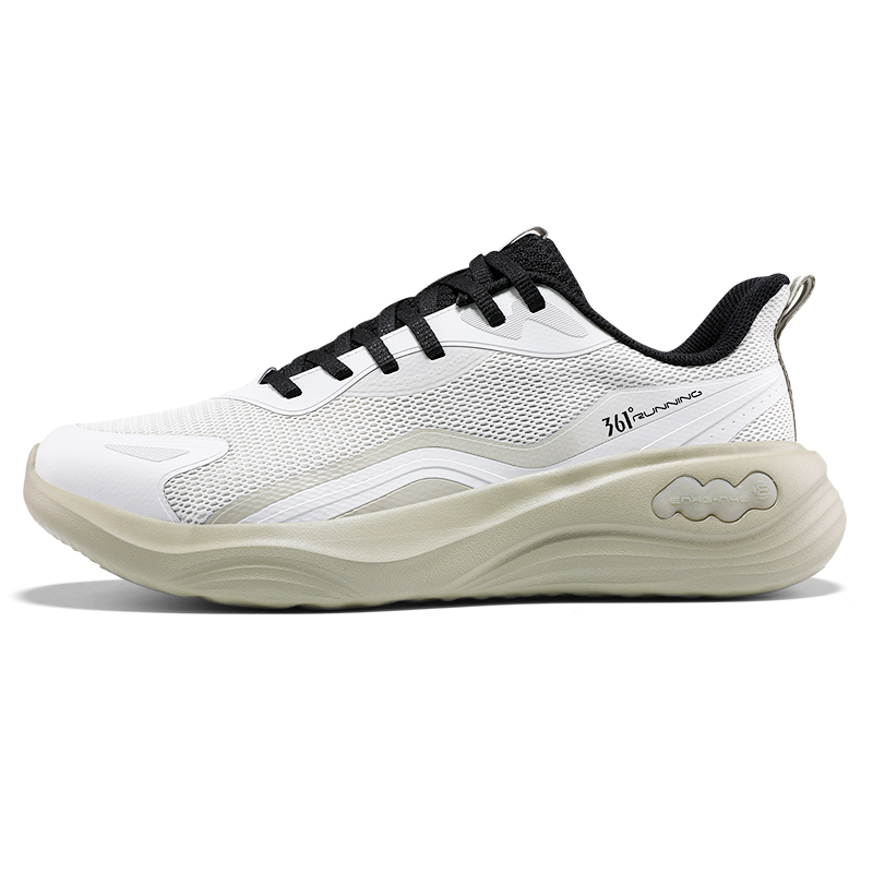 361° Abrasion Resistant, Lightweight, And Breathable Low top Casual Running Shoes Men’s White Gray