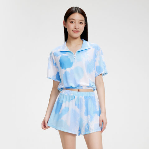 Anta Two Piece Swimsuit Women’s Blue Three piece