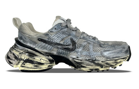 Nike V2K Run Cushioning Slip Resistant Low top Running Shoes Women’s Silver Black