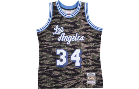 Mitchell Ness Basketball Jerseys Unisex Camouflage Moderate Straight Fit
