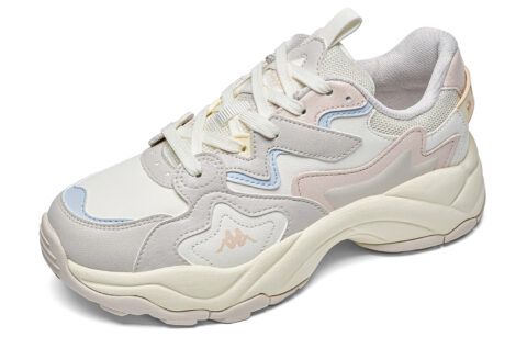 Kappa Textile, Synthetic Leather Slip Resistant Abrasion Resistant Low top Casual Running Shoes Women’s Ecru