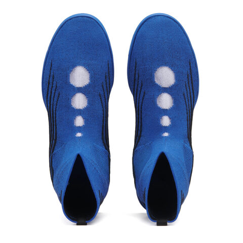 EQLZ EQUALIZER Fabric Lightweight Anti Slip High top Vintage Basketball Shoes Unisex Blue