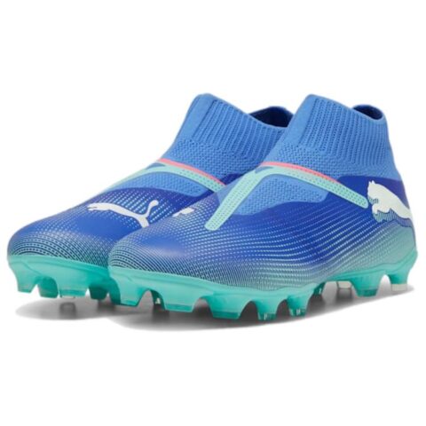 PUMA FUTURE 7 MATCH AG Artificial Ground FG Firm Ground Abrasion Resistant Support Soccer Shoes Men’s Blue