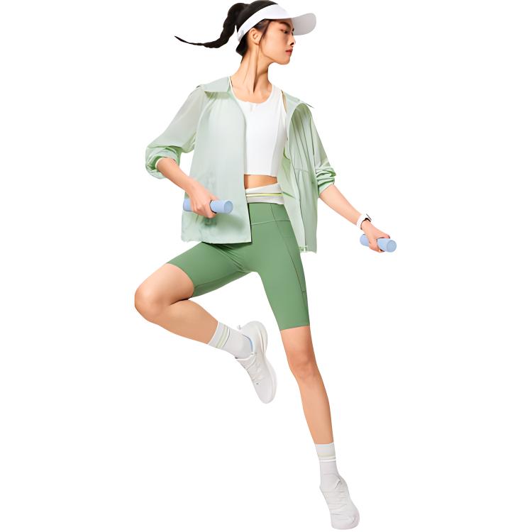 Li Ning Fitness Series Sports Shorts Women’s Stone Moss Green