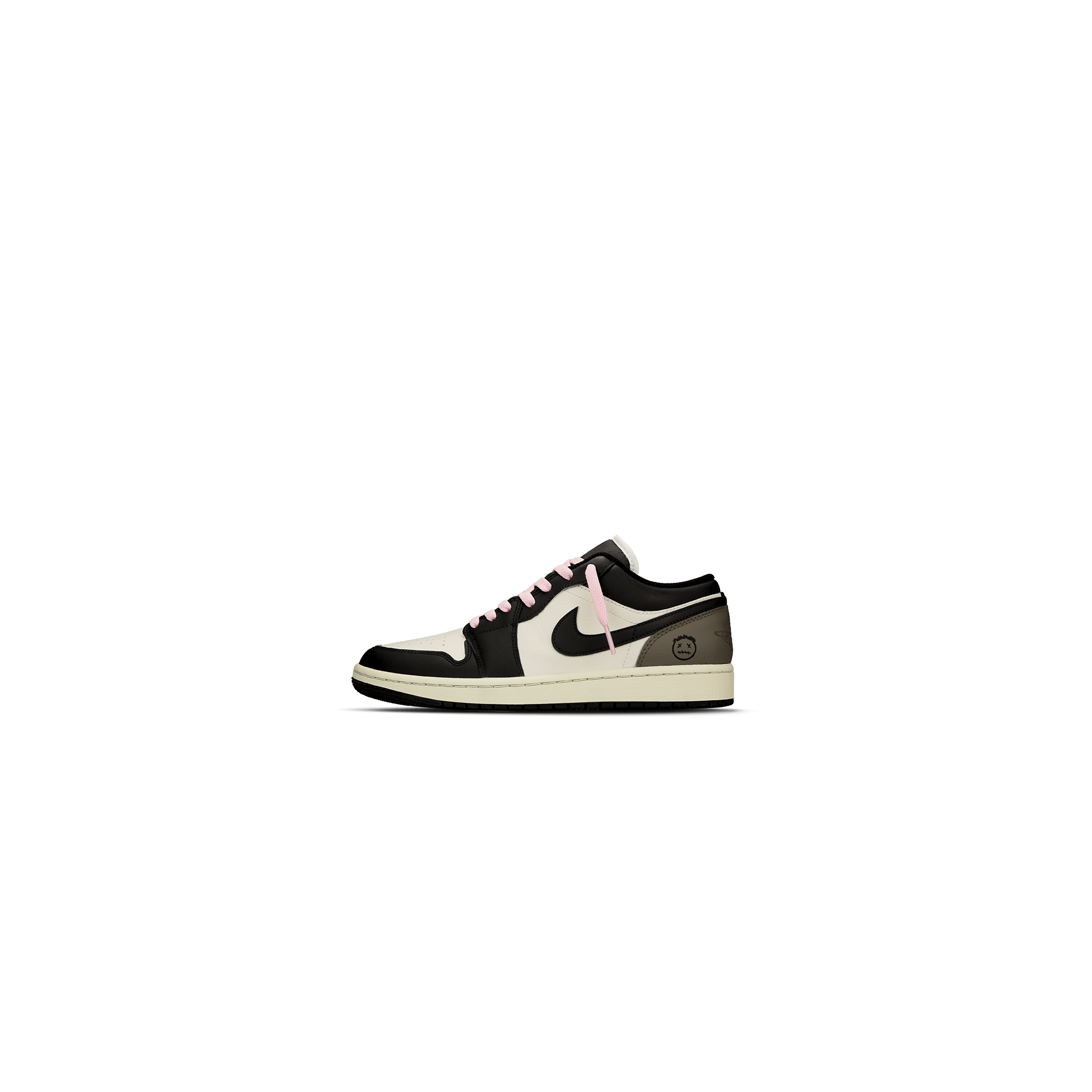 Jordan Air Jordan 1 Slip Resistant Abrasion Resistant Low top Vintage Basketball Shoes Women’s Black White Brown