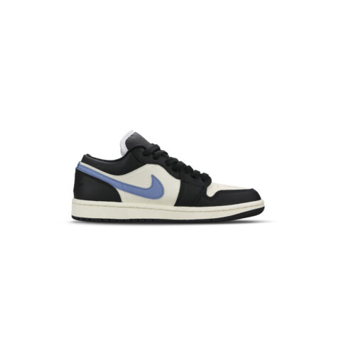 Jordan Air Jordan 1 Abrasion Resistant Low top Vintage Basketball Shoes Women’s Beige Black Blue
