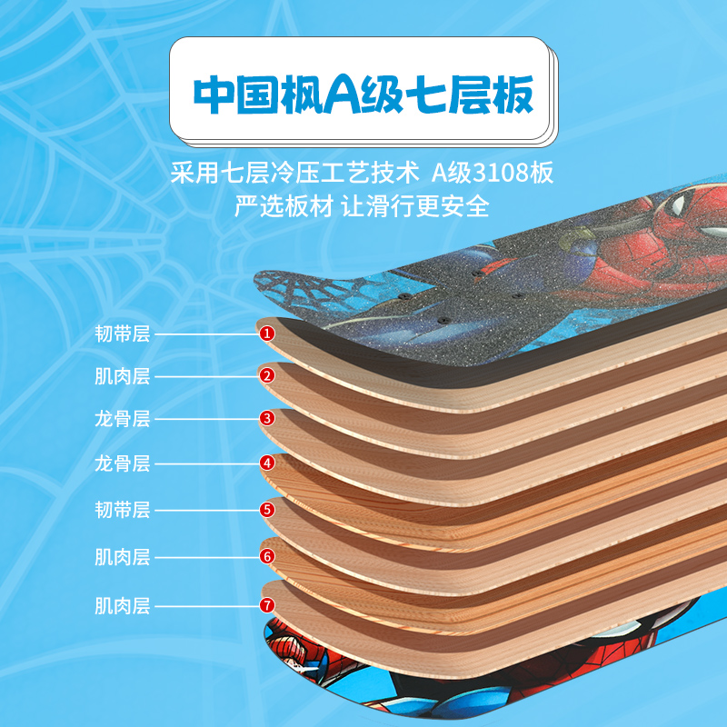 MESUCA MARVEL Skateboards Seven Layer Domestic Maple Street Style Bowl Pool Freestyle Commuting Unisex