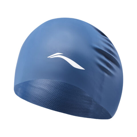 Li Ning Swim Collection Swimming Caps Silicone Swim Unisex F New Denim Blue