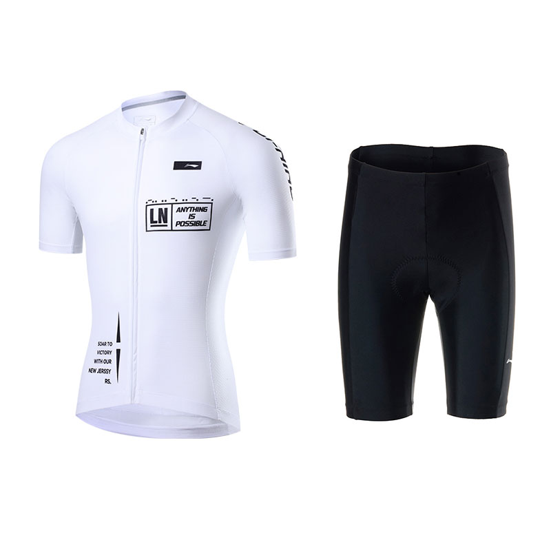 Li Ning Cycling Suits Men’s Black Crew Neck Thin