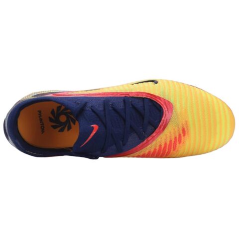 Nike Phantom 6 AG Artificial Ground Artificial Turf Slip Resistant Abrasion Resistant Soccer Shoes Unisex Yellow