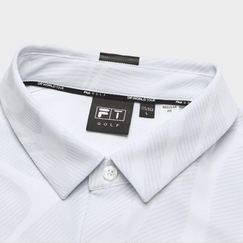 FILA Golf Clothing Men’s White Polo Collar Moderate