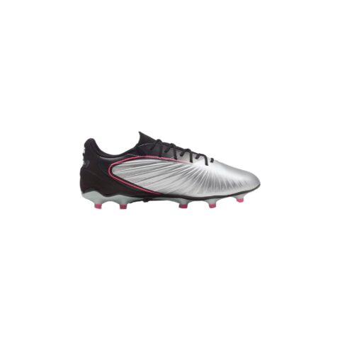 PUMA KING MATCH Fabric Soccer Shoes Unisex Silver Black