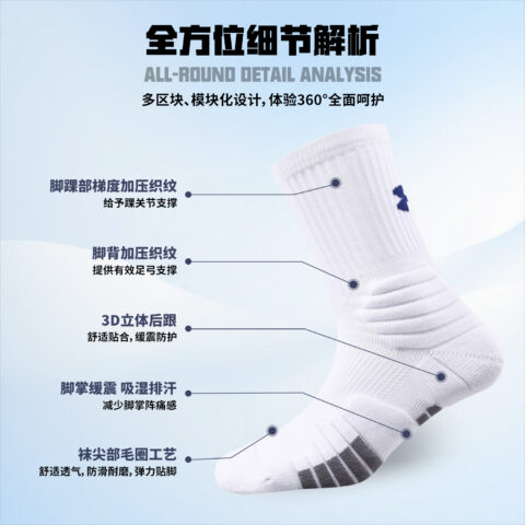 Under Armour Basketball Socks Unisex Combo Set