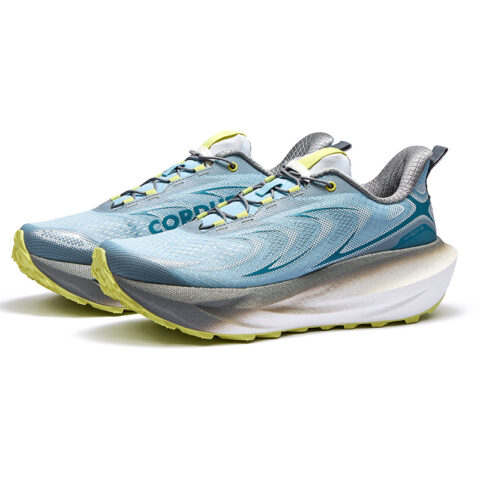 BMAI Shock Absorbers Slip Resistant Abrasion Resistant Low top Running Shoes Men’s Blue Gray White