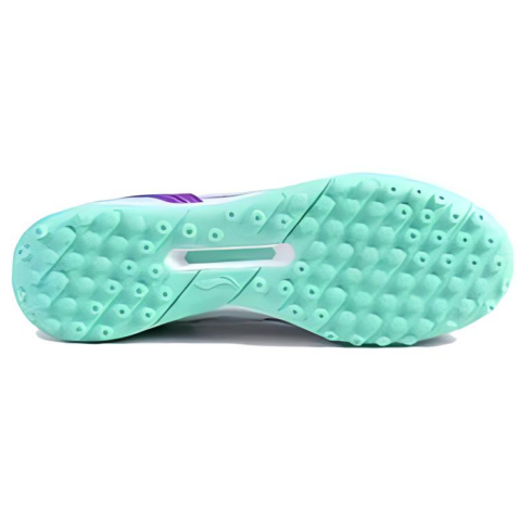 Li Ning Comfortable And Trendy TF Turf Artificial Turf Soccer Shoes Men’s Blue White Purple