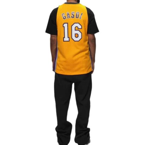 Mitchell Ness 2009/10 Hardwood Classics Pau Gasol Los Angeles Lakers Swingman Jersey