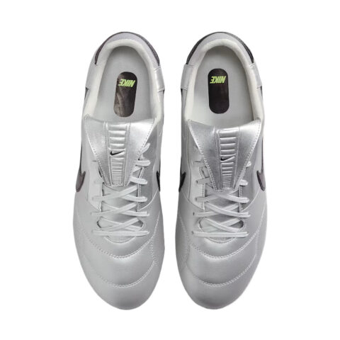 Nike Premier 3 Abrasion Resistant Soccer Shoes Unisex Metallic Silver