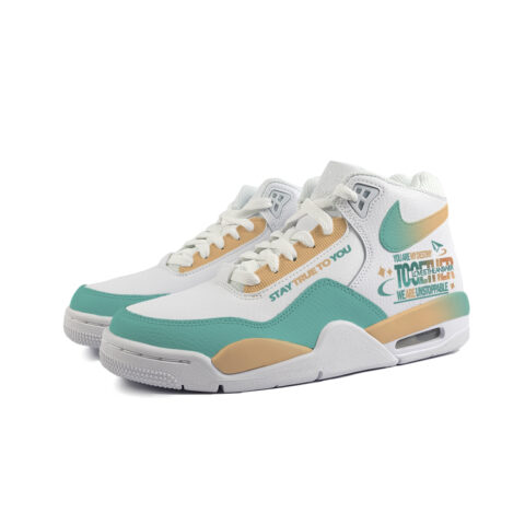 Nike Flight Legacy Mid top Vintage Basketball Shoes Unisex White Green