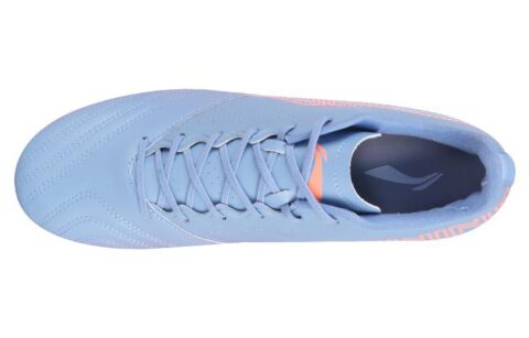 Li Ning Iron Cushioning MG Multi Ground Artificial Turf PU Leather Slip Resistant Soccer Shoes Men’s Aurora Blue