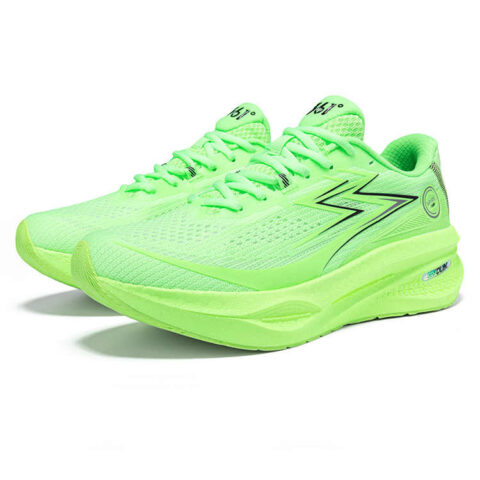 361° Cushioning, Wear Resistant Low top Casual Running Shoes Men’s Fluorescent Glossy Finish Green