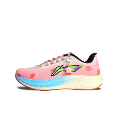 Li Ning Red Hare 7 Slip Resistant Abrasion Resistant Low top Casual Running Shoes Men’s Pink Yellow Mismatched