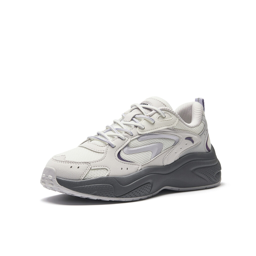Anta Starlight 3 Textile, Synthetic Leather Low top Running Shoes Women’s White Gray