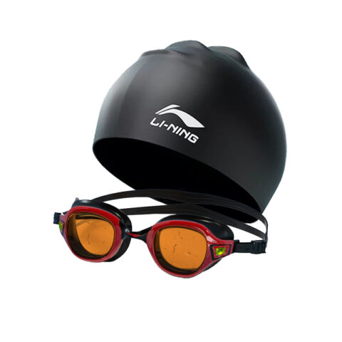Li Ning Swim Goggles Unisex Black Red