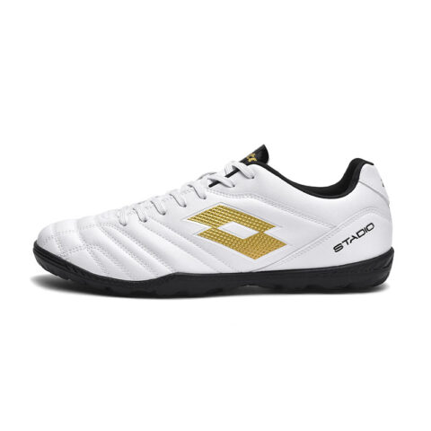 LOTTO TF Turf Coverage Abrasion Resistant Lightweight Soccer Shoes Men’s White