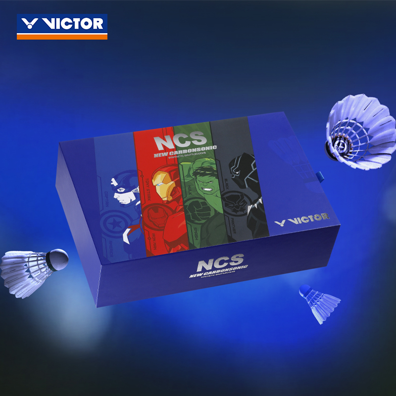VICTOR Marvel New Carbon Sound Ball Synthetic Shuttlecock 3 Pack Faux Fur Shuttlecocks