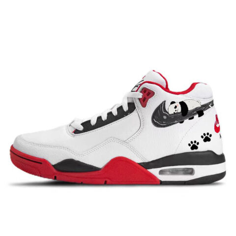Nike Flight Legacy Tarepanda Cat Slip Resistant Mid top Vintage Basketball Shoes Unisex White