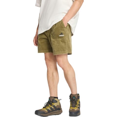 Adidas corduroy belted shorts