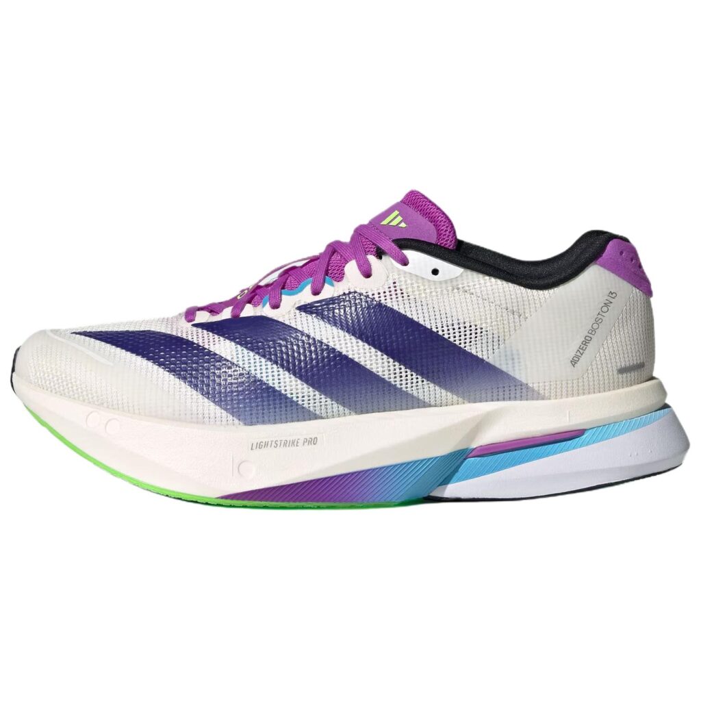 Adidas Adizero Boston 13 Lightstrike Pro,Lighttraxion Marathon Racing Running Shoes Women’s White Purple