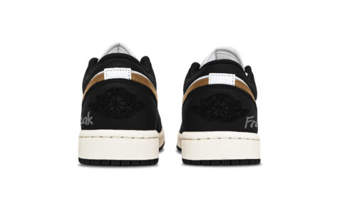 Jordan Air Jordan 1 Gold Hook Mocha Support Low top Vintage Basketball Shoes Unisex Black Brown
