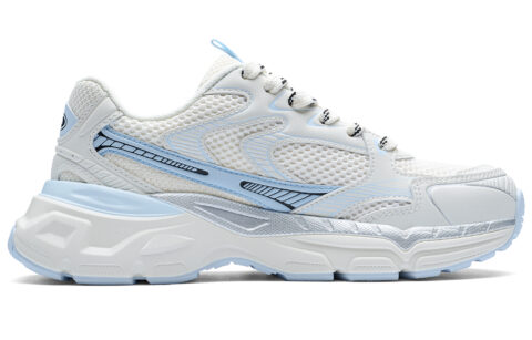 Kappa Hydrogen Track Breathable Lightweight Height Increasing Low top Running Shoes Women’s Winter White, Bio Blue