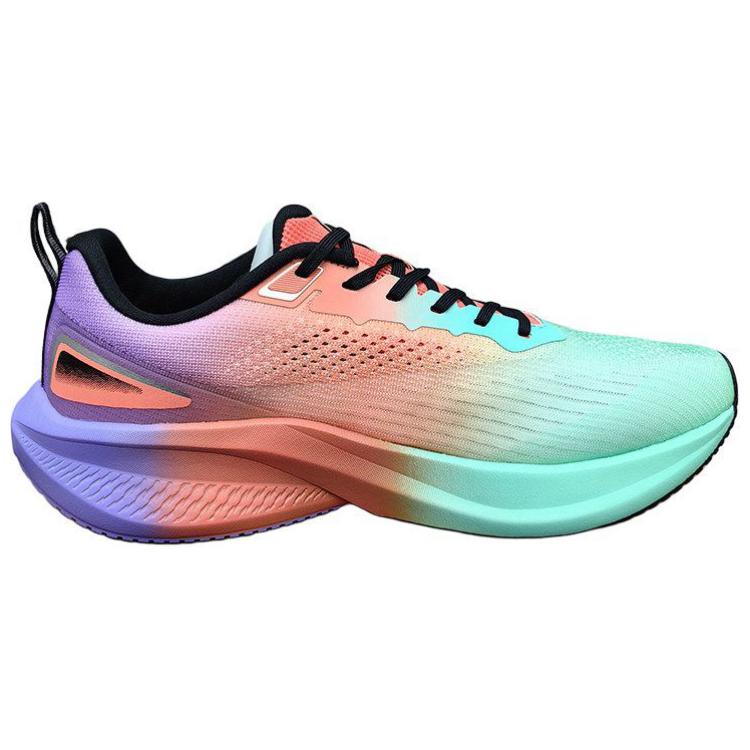 Erke Slip Resistant Abrasion Resistant Low top Casual Running Shoes Men’s Green Red Purple