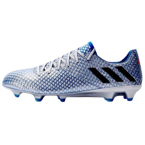 Adidas FG Firm Ground Slip Resistant Abrasion Resistant Soccer Shoes Men’s Silver Blue