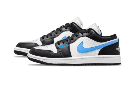 Jordan Air Jordan 1 Lake Blue Support Low top Vintage Basketball Shoes Unisex Blue White