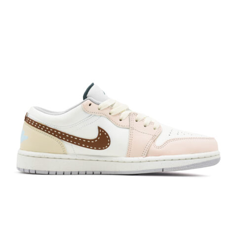 Jordan Air Jordan 1 Macaron Leather Abrasion Resistant Abrasion Resistant Low top Vintage Basketball Shoes Unisex