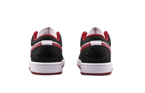 Jordan Air Jordan 1 Bred Toe Cushioning, Wear Resistant Low top Vintage Basketball Shoes Unisex Red Black