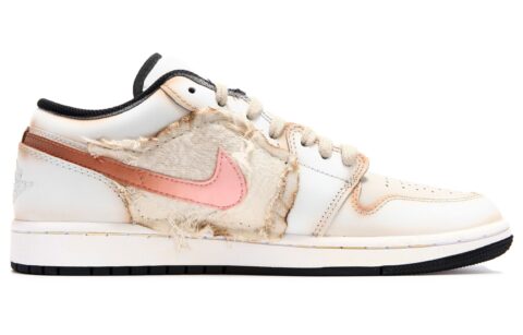Jordan Air Jordan 1 Low Slip Resistant, Abrasion Resistant, Lightweight Low top Vintage Basketball Shoes Women’s Ecru