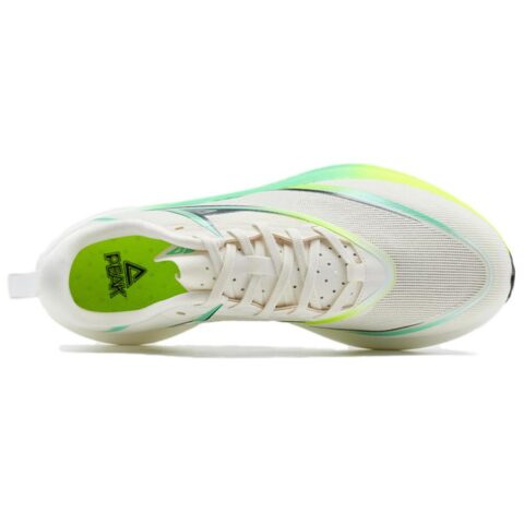 PEAK Abrasion Resistant, Breathable, Lightweight Low top Casual Running Shoes Unisex White Green